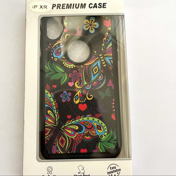 Black butterfly Apple IPhone XR Case - Picture 3 of 3